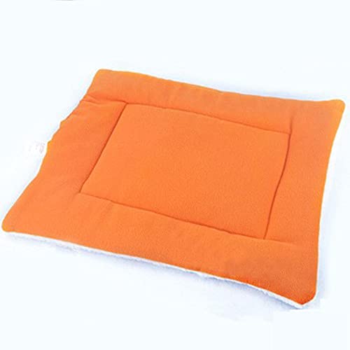 YITON Warme Hundematten Orange Hundeunterlage Baumwollbetten Weiche Haustiermatte Haustier Winter Warme Matten Pelzbettunterlage Selbstwärmedecke Thermische Waschbare Matte 2St 87X54Cm von YITON