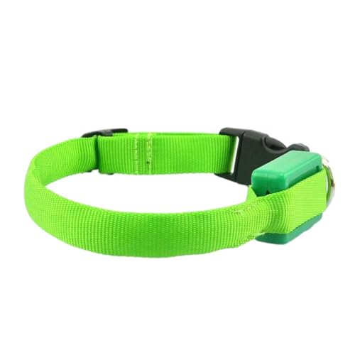 YIUPEDRFG Hundehalsband, geeignet für alle Rassen, verstellbare Schnallen, angenehm zu tragen, Hundegepäckgurt, Nylon, Nylon Hundehalsband, grün (Batterie) von YIUPEDRFG