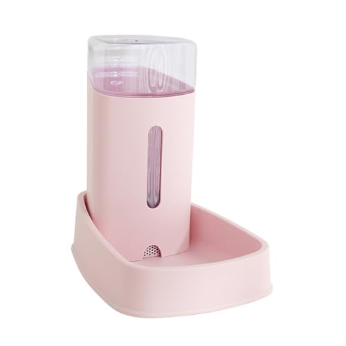 YIUPEDRFG Wasserspender mit 3800 ml Fassungsvermögen für Katzen und Hunde, sicherer, geruchloser Futterautomat, ABS, transparente Dichtung, humanisierter breiter Auslass, Rosa Wasserspender von YIUPEDRFG