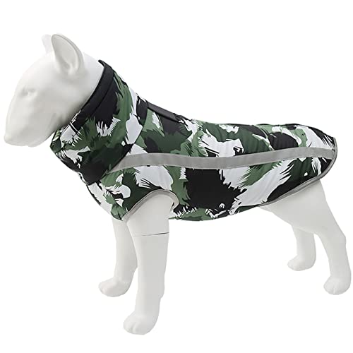 YIWENG Reflektierender wasserdichter winddichter Hundemantel, t und Winter warme Polyester-Hundejacke Winter-Hundeweste für mittelgroße Hunde Rote Graffiti von YIWENG