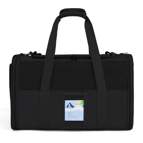 YIWEOG Tragbare Haustiertasche, atmungsaktive Haustiertasche, Outdoor-Tasche, Umhängetasche, tragbare modische Haustiertragetasche für kleine Hunde und Katzen, großer Platz, komfortables Belüftungsdes von YIWEOG