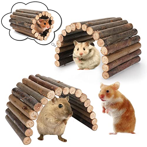 Hamsterspielzeug, Meerschweinchen, Spielzeug, Hamsterrad, Hamsterkäfig, Zubehör, Kleintiere, Backenzahn, Kauspielzeug für Chinchillas, Rennmäuse, Mäuse, Ratten, Hasen, Versteck (biegbares Versteck) von YIXUND