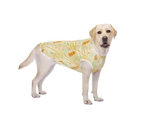 YIYELIY Hunde-Shirts Hundehemden Ärmellos Hundepullover Nette Haustier Hund Sweatshirts Sommer Weich Atmungsaktiv für Mittel groß Hunde Katzen (S) von YIYELIY