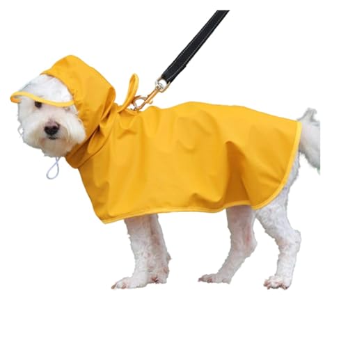 YIYELIY Hunderegenmantel- Regenjacken für Hunde Gelb wasserdichter Hunde Regenmantel Einstellbar Hundeponcho für Haustiere Hunde Katzen (7XL) von YIYELIY