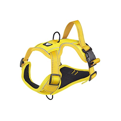 YIZMO Hundegeschirr, Verstellbarer, atmungsaktiver Haustierträger, Nicht ziehende reflektierende Nähte, reflektierender Hundeträger for mittelgroße bis große Hunde (Color : Yellow, Size : XL) von YIZMO