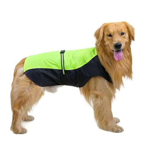 YJDZ Wasserdichter Hunde-Regenmantel für mittelgroße bis große Hunde, verstellbarer Regen für Labrador, Golden Retriever, Französisch und mehr (Grün, 9XL) von YJDZ