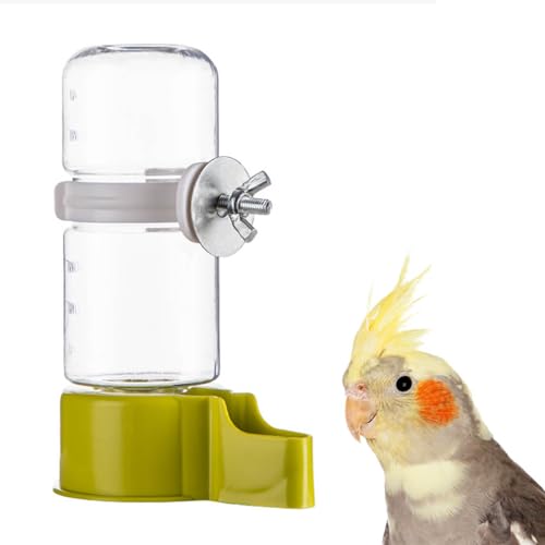 Pet Bird Automatischer Wasserspender für Papageien, Wasserspender, Vogelkäfig, hängender automatischer Wasserspender für Sittiche, Wellensittiche, Lovebirds Kanarienvögel, Nymphensittiche (grün) von YJJKJ