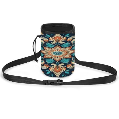 Haustier-Trainingspaket, Vintage-Mandala-Blumen1-Druck, leichte Hundetrainingstasche, vielseitiges Haustierzubehör, ideal für Spaziergänge und Training mit dem Hund von YJWANDL