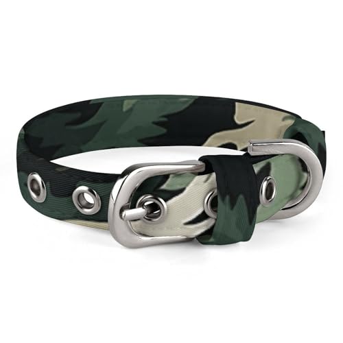 Haustierhalsband, Tigerstreifen, Camouflage-Druck, verstellbar, leicht, für alle Jahreszeiten, weiches Haustierhalsband, niedliches Haustierhalsband von YJWANDL