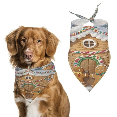 Weiches und atmungsaktives Haustier-Bandana für Hunde und Katzen, süßer kleiner Druck, leichter Polyester-Schal, perfekt für den täglichen Stil oder besondere Anlässe von YJWANDL