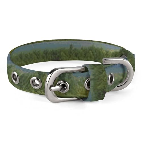 Haustier-Halsband, schöner Landschaftsdruck, stilvolles Haustier-Accessoire, modisches Haustierhalsband, verstellbares Haustierhalsband, leichtes Haustierhalsband von YJWANDO