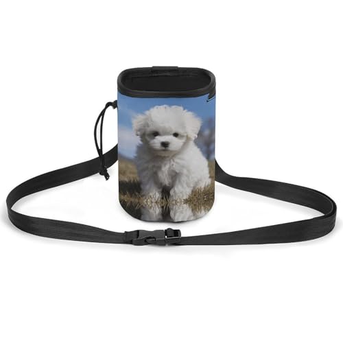 Haustier-Trainingspaket, Bichon Frisé-Hunde-Druck, Haustier-Trainingstasche, stilvolle Hundetrainingstasche, Haustier-Hüfttasche, leicht und geräumig von YJWANDO