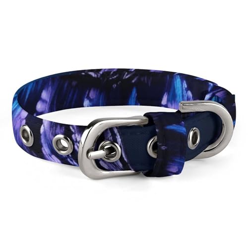 Haustierhalsband, blaues Eulen-Motiv, stilvolles Haustierzubehör, modisches Haustierhalsband, verstellbares Haustierhalsband, leichtes Haustierhalsband von YJWANDO