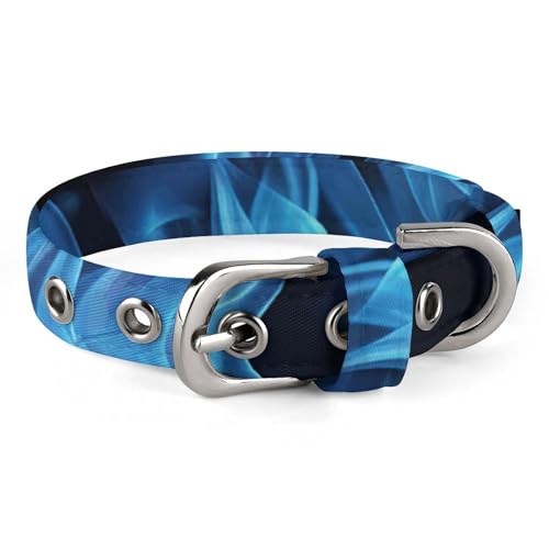 Haustierhalsband, blaues Flammenmuster, stilvolles Haustierzubehör, modisches Haustierhalsband, verstellbares Haustierhalsband, leichtes Haustierhalsband von YJWANDO