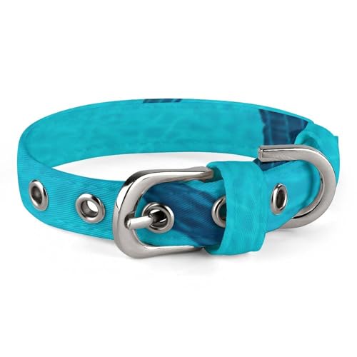 Haustierhalsband, blaues Schwimmbad-Druck, stilvolles Haustierzubehör, modisches Haustierhalsband, verstellbares Haustierhalsband, leichtes Haustierhalsband von YJWANDO