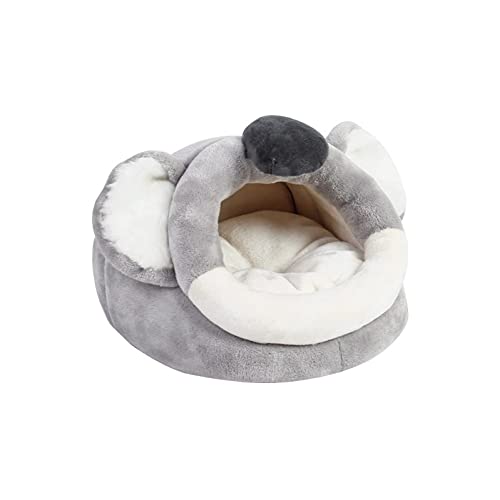 Kleine Haustiere Bett Weich Warm Haustier Nest Verdickt Haustierbett Koala formig Schlafen Nest Winter Rutschfest Bett für klein Haustier Meerschweinchen Hamster Igel Eichhörnchen Mäuse Kaninchen von YJZQ