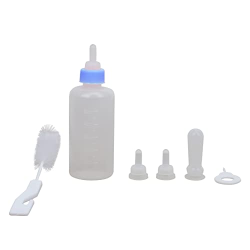 YJZQ 60ml Haustierflasche Set Set Haustier Fütterung Mini Silikon Nippel mit Flasche für Haustiere Kleine Hunde Milch Feeder Fütterungswerkzeug für kleine Haustiere für Kätzchen und Welpen von YJZQ