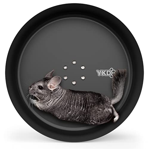 38,1 cm (15 Zoll) Aluminiumlegierung Chinchilla Trainingsräder – große kleine Tiere Laufräder für Chinchilla, Syrien, Hamster, ausgefallene Ratten, Igel und andere kleine Tiere von YKD