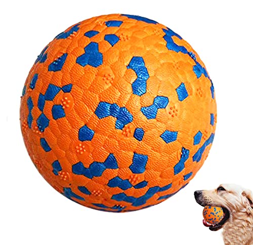 YKKJ Hundeball，Bissfester Hundeball，für Kleine, Mittlere und Große Hunde zum Training und Spiel auf Land oder Wasser.（Orange+Blau） von YKKJ