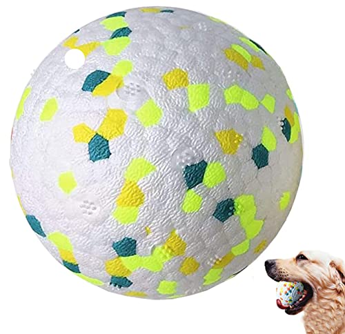 YKKJ Hundeball，Bissfester Hundeball，für Kleine, Mittlere und Große Hunde zum Training und Spiel auf Land oder Wasser.（Weiß+Orange） von YKKJ