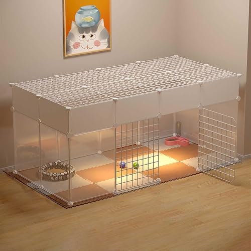 Pet's Home， Katzengehege – Katzengehege – Katzenzaun – Frettchenzaun – kleine Hundekäfige – Katzenbetten for den Innenbereich – abnehmbare Katzenkäfige aus Metall – FA(147x75x65cm(B)) von YKMYXZ