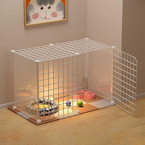 Pet's Home， Katzengehege – Katzengehege – Katzenzaun – Frettchenzaun – kleine Hundekäfige – Katzenbetten for den Innenbereich – abnehmbare Katzenkäfige aus Metall – FA(75x39x47cm(B)) von YKMYXZ