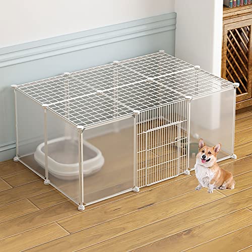 Pet's Home， Katzenkäfig – Katzenkäfige for den Innenbereich, Katzenlaufstall, Katzengehege, Frettchenkäfig, Hundekäfige, Katzenhütten, leicht zu reinigen – großer Auslaufplatz, ideal for 1–3 Katzen(11 von YKMYXZ