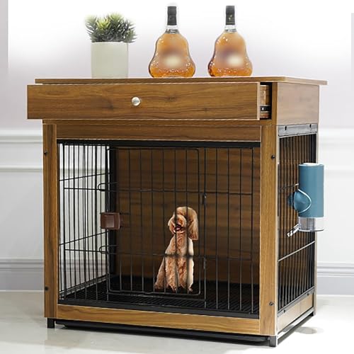 Pet's Home， Robuster Hundekäfig, Abnehmbarer Mehrzweck-Tablett-Beistelltisch, Hundehaus-Möbel, Hundehaus-Dekoration, Haustierhaus-Beistelltisch(64cm) von YKMYXZ