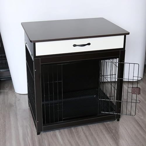 Pet's Home， Robuster Hundekäfig, Abnehmbarer Mehrzweck-Tablett-Beistelltisch, Hundehaus-Möbel, Hundehaus-Dekoration, Haustierhaus-Beistelltisch(64cm) von YKMYXZ