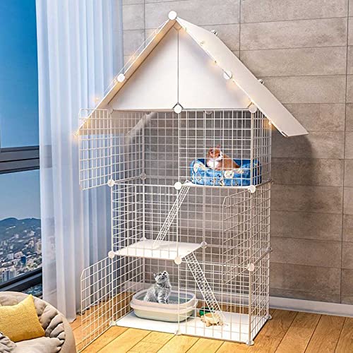 Pet's Home， for kleine Hunde, Katzen-Außengehege, abnehmbare Zwinger aus Metalldraht, Katzenhängematte, Haustierkäfig, Haustierkiste – Übungsort, ideal für von YKMYXZ