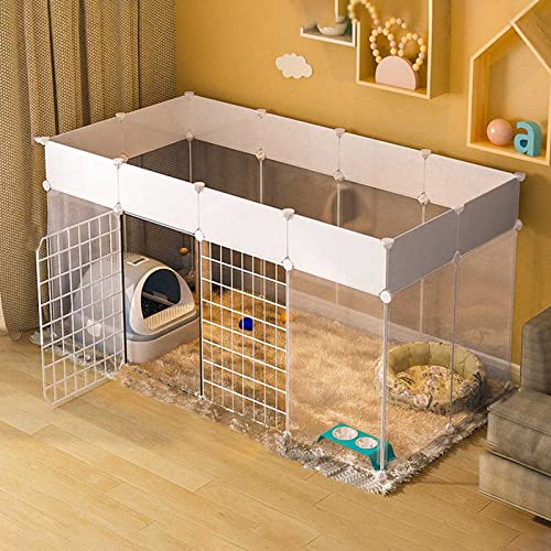 Pet's Home， for kleine Hunde Indoor-Haustier-Laufstall Kleintierkäfig DIY Metalldraht-Zwinger for den Innen-/Außenbereich – großer Übungsort, ideal for 1–3 °C(147x75x65cm) von YKMYXZ