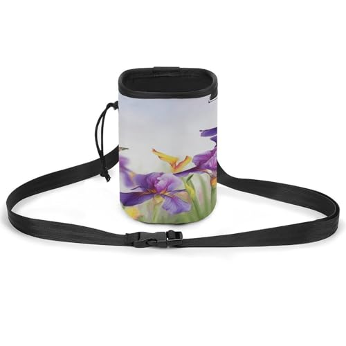 Leichtes Haustier-Trainingspaket, Iris Flower Butterfly Print Vielseitige Haustier-Trainingstasche Stilvolles Haustierzubehör Ideal für Spaziergänge mit dem Hund von YKUDBN