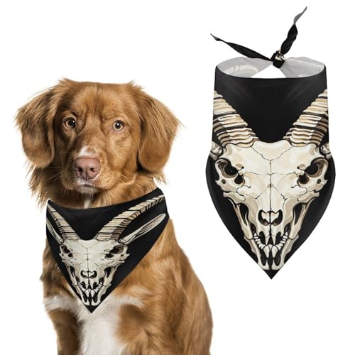 Premium-Haustier-Schal, ein Gothic-Totenkopf-Druck, weiches und atmungsaktives Dreieckstuch für Hunde und Katzen, perfekt für den Alltag oder besondere Anlässe von YKUDBN