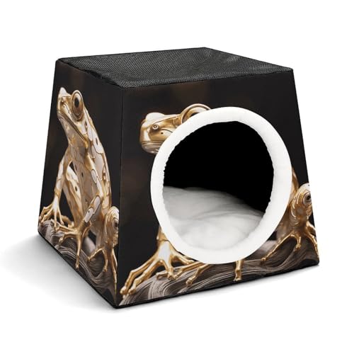 YKUDBN Cozy Capsule Pet Nest for Small Cats and Dogs, Heavy Industry Frog Print Portable Pet Nest Small Pet Nest Capsule Design Pet Nest Small Animal Nest von YKUDBN