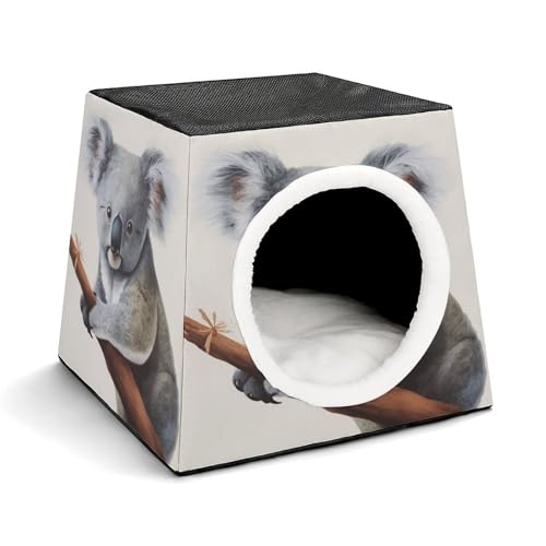 YKUDBN Cozy Capsule Pet Nest for Small Cats and Dogs, Koala and Butterfly Print Portable Pet Nest Small Pet Nest Capsule Design Pet Nest Small Animal Nest von YKUDBN