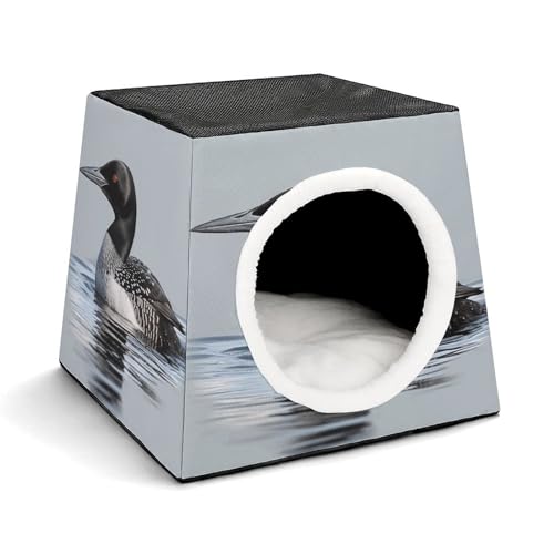 YKUDBN Cozy Capsule Pet Nest for Small Cats and Dogs, Loon Nature Bird Print Portable Pet Nest Small Pet Nest Capsule Design Pet Nest Small Animal Nest von YKUDBN