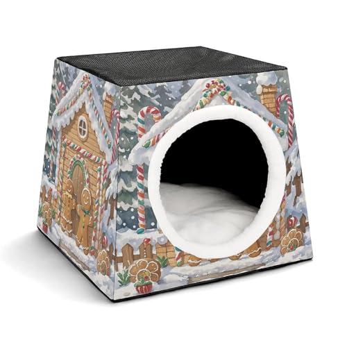 YKUDBN Cozy Capsule Pet Nest for Small Cats and Dogs, Sweet Little Home Print Portable Pet Nest Small Pet Nest Capsule Design Pet Nest Small Animal Nest von YKUDBN