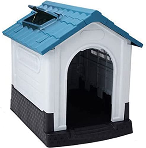 YLCH Hundehütte für den Außenbereich mit Dach, atmungsaktives Hundehaus für Rasen, Garten, 4 Jahreszeiten, universelle Hundehütte (Größe: 66 x 57 x 65 cm) von YLCH