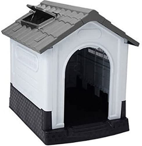 YLCH Hundehütte für den Außenbereich mit Dach, atmungsaktives Hundehaus für Rasen, Garten, 4 Jahreszeiten, universelle Hundehütte (Größe: 66 x 57 x 65 cm) von YLCH