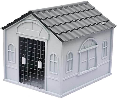 YLCH Hundehütte für den Außenbereich mit Dach, pastorale wasserdichte Hundehütte, wasserdichte Hundevilla für Garten, Balkon (Größe: 75,7 x 65 x 63 cm) von YLCH