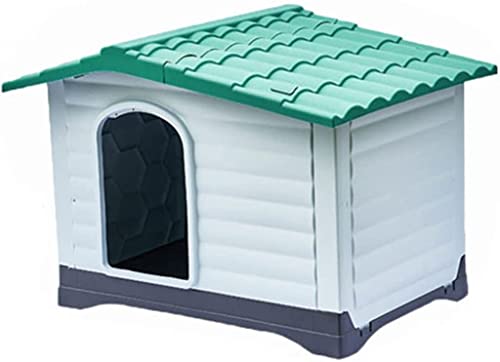 YLCH Hundehütte für den Außenbereich mit Dach, regendichtes und atmungsaktives Hundehaus, dicke PP-Hundevilla für Rasen (Größe: 111 x 83,8 x 80,4) von YLCH