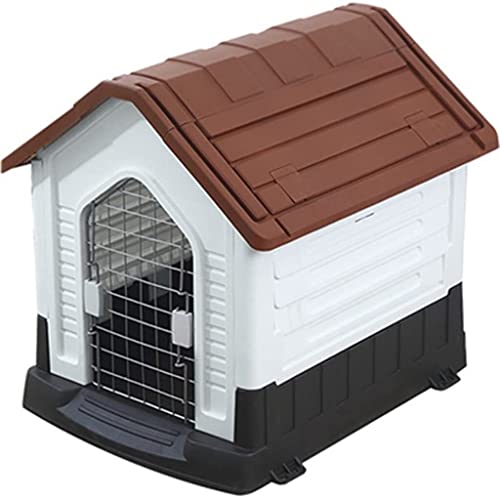 YLCH Outdoor-Hundehütte mit Dach, wasserdichte Zwinger für den Innenbereich mit abschließbarer Tür, abnehmbare Ganzjahres-Hundehütte, (Größe: 69 x 58 x 66 cm) von YLCH