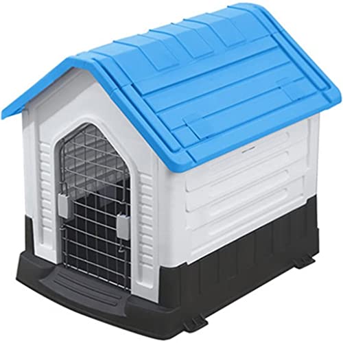 YLCH Outdoor-Hundehütte mit Dach, wasserdichte Zwinger für den Innenbereich mit abschließbarer Tür, abnehmbare Ganzjahres-Hundehütte, (Größe: 80 x 68 x 76 cm) von YLCH