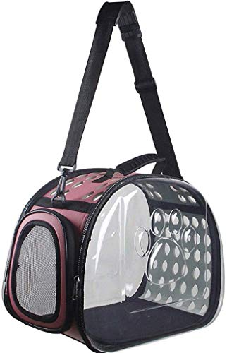 YLCJ Atmungsaktive Haustiertasche für draußen Leichte Transportbox für Haustiere, für kleine Katzen/Hunde, 42 cm * 28 cm * 32 cm (Farbe: Rosa) von YLCJ