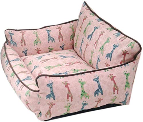 YLCJ Deluxe Pet Nest Warmes Hundebett, Waschbares Hundesofa Hundekorb Ganzjahres-Matratze mit abnehmbarem Bezug Rutschfestes Hundekissen (Farbe: Pink, Größe: S (45x35x25cm)) von YLCJ