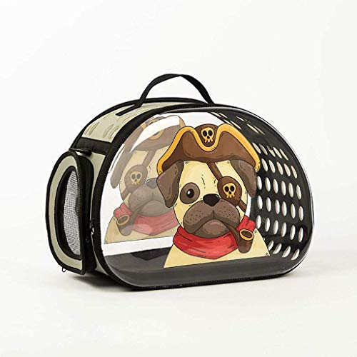 YLCJ Faltbare Haustier Hund Katze Träger Welpen Käfig zusammenklappbare Reisetasche - für mittlere und kleine Haustiere 42 cm * 28 cm * 32 cm (Farbe: I) von YLCJ