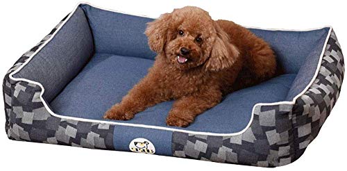 YLCJ Haustier Hund Katze Bett Warm Nest Bequemes Hundesofa mit herausnehmbarem waschbarem Hundebett Für mittelgroßen Hund (Farbe: Blau, Größe: L) von YLCJ