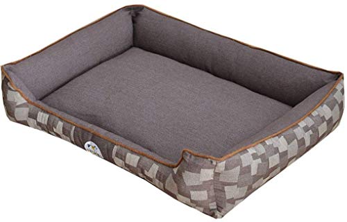 YLCJ Haustier Hund Katze Bett Warm Nest Bequemes Hundesofa mit herausnehmbarem waschbarem Hundebett Für mittelgroßen Hund (Farbe: Braun, Größe: XL) von YLCJ