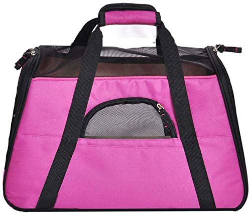 YLCJ Haustierreiseträger Comfort Expandable Faltbarer Reiseträger Für Hunde und Katzen 41 cm x 20 cm x 27 cm (Farbe: Pink) von YLCJ