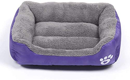 YLCJ Heimtierbedarf Hundebett Plüsch Haustierbett Hund Katze Bett Kissen leicht zu reinigen (Farbe: Lila, Größe: XXXL110 * 82 cm (35 kg)) von YLCJ